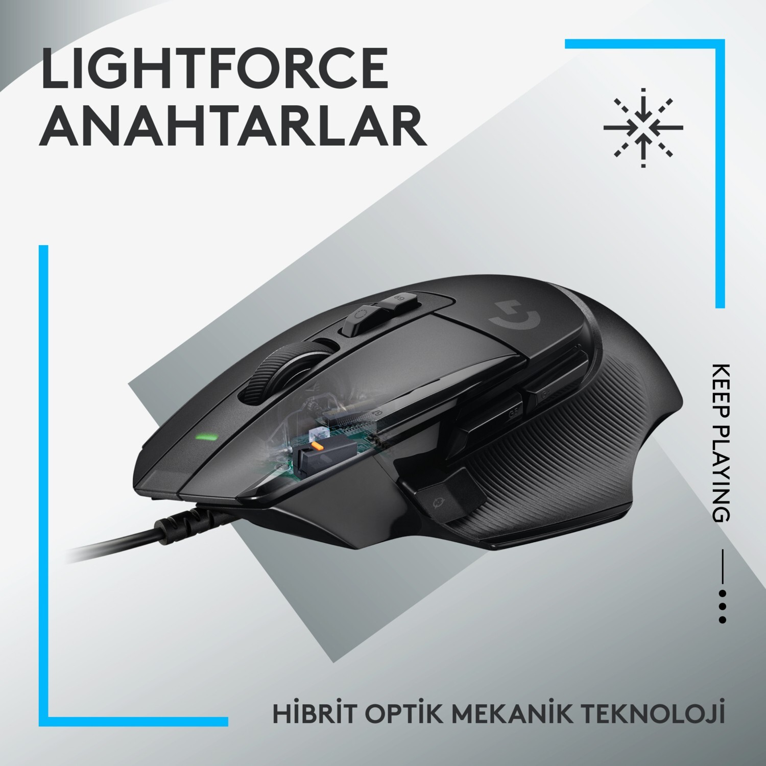 Logitech G G815 Lıghtsync Rgb Mekanik Türkçe Oyuncu Klavyesi ve G502 x Kablolu Hero 25K Oyuncu Mouse Seti (Uzun Ürün İsmi) - 2